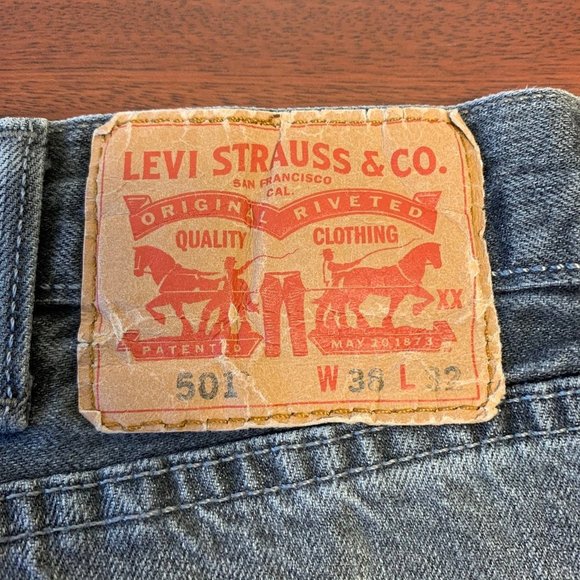 Classic Levi's 501 Gray Jeans - Picture 5 of 5
